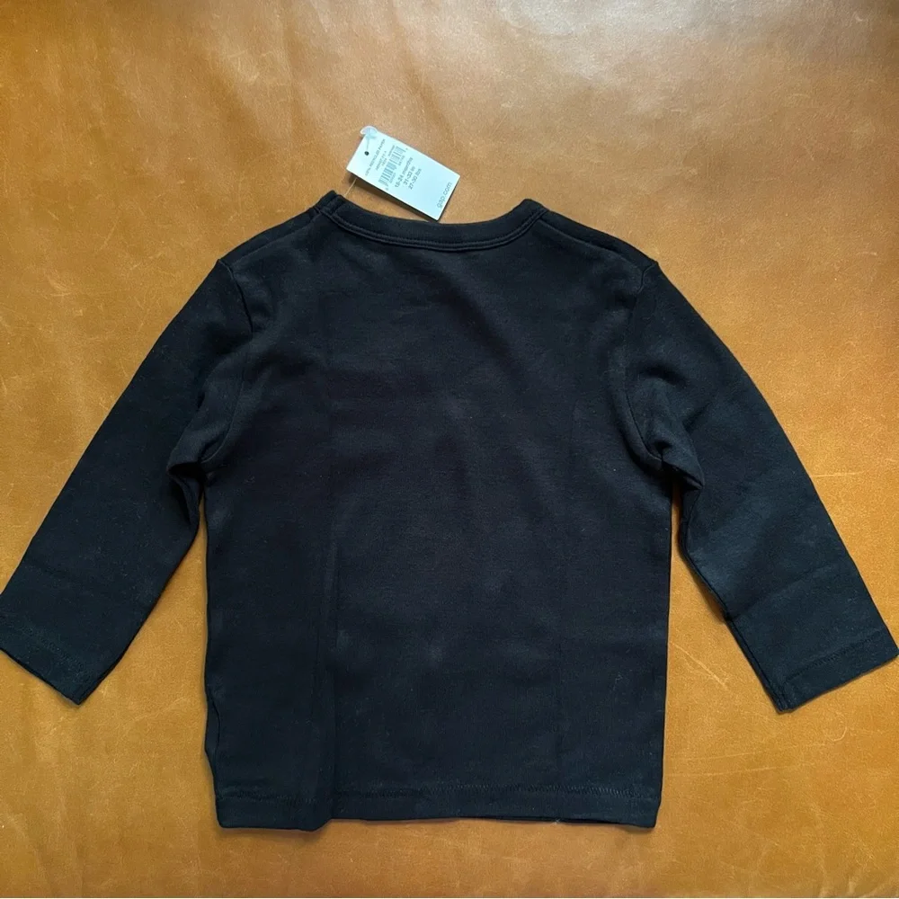 GAP Baby Black Cotton Pocket Tee, 18-24mo - NEW
